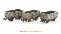 377-235C Graham Farish BR 16T Steel Mineral with Top Flap Doors 3-Wagon Pack BR Grey [WL] [W]